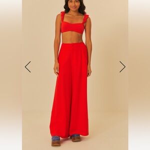 NWT FARM Rio - Wide Bar Trousers/Calça Pantalona Barra Larga (M)